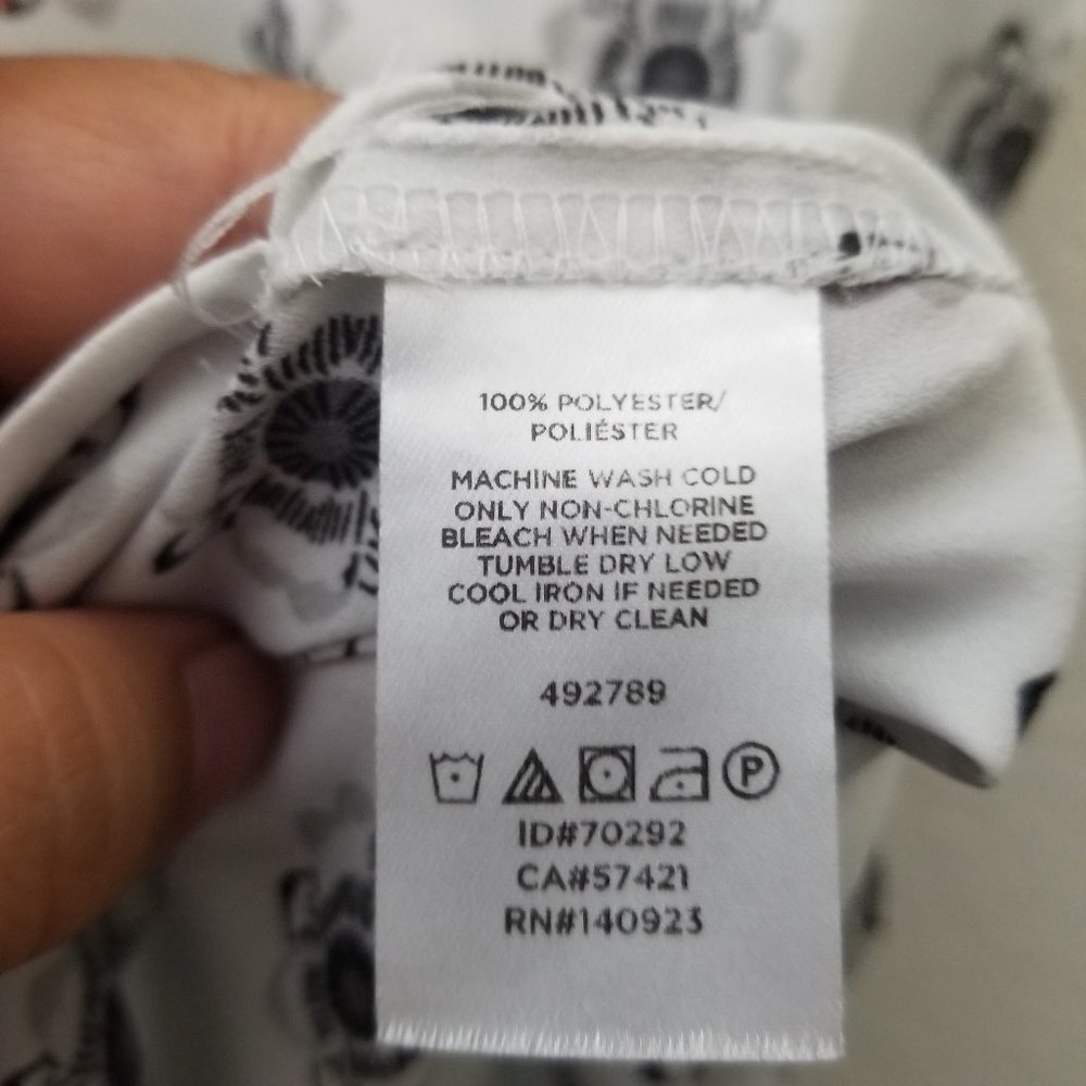 LOFT Outlet Ann Taylor White Multi Color Floral Print Sleeveless Top Lage - Picture 5 of 5